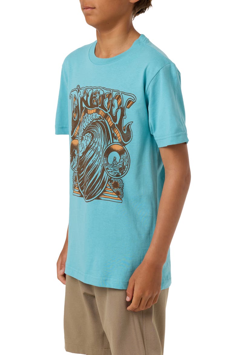 Kids' Psychd Classic Cotton Graphic T-Shirt, Alternate, color, AQUA BLUE