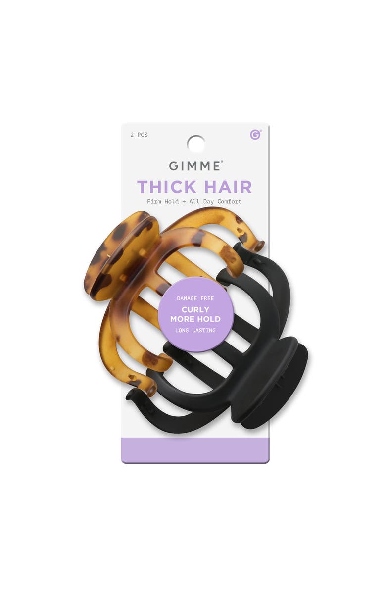 Gimme Beauty Claw Clip for Thick 
Curly Hair Duo, Main, color, Black