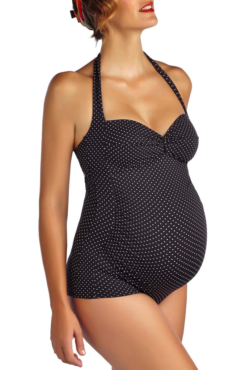 Pez D'Or Montego Bay Jacquard One-Piece Maternity Swimsuit, Alternate, color, 
