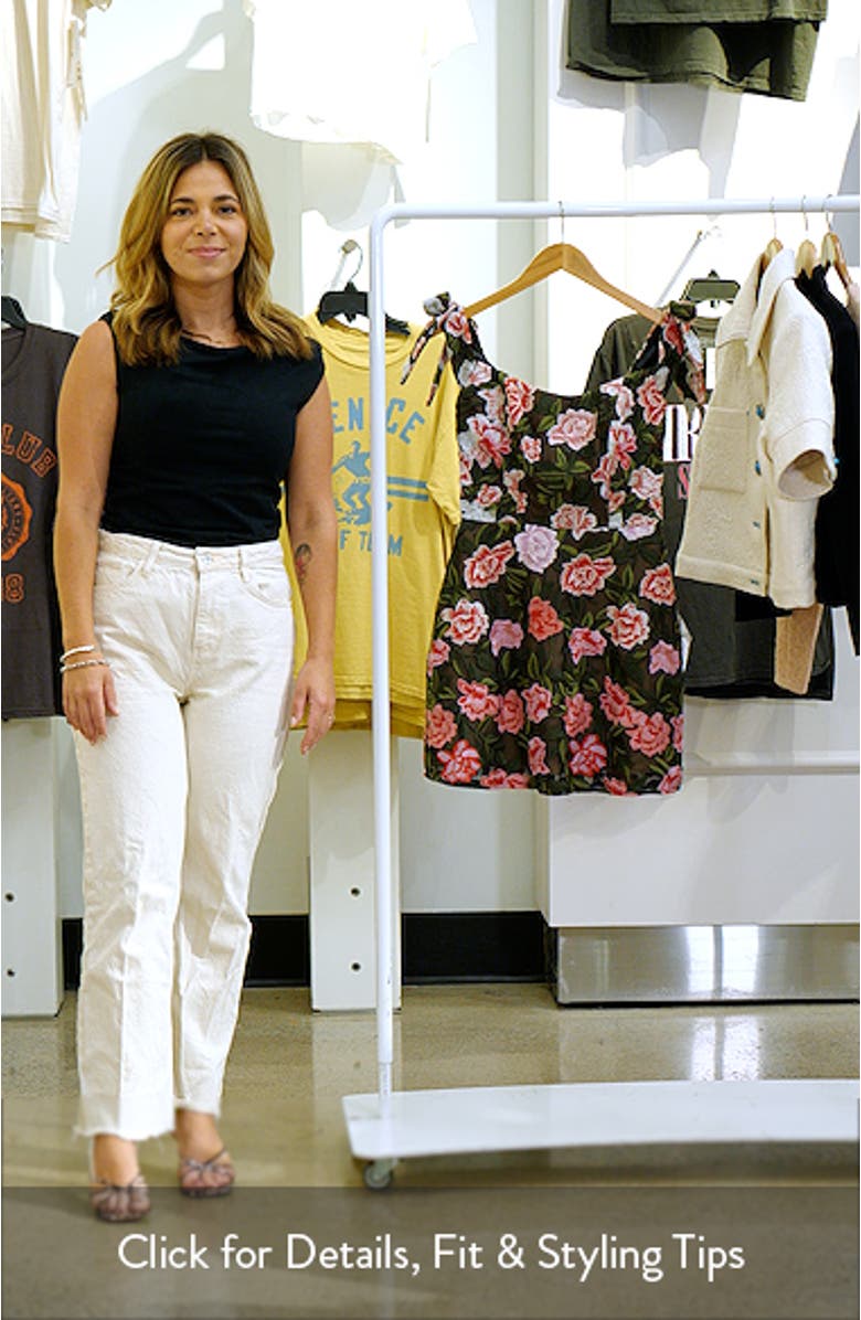 Meris Floral Embroidered Off the Shoulder Minidress, sales video thumbnail