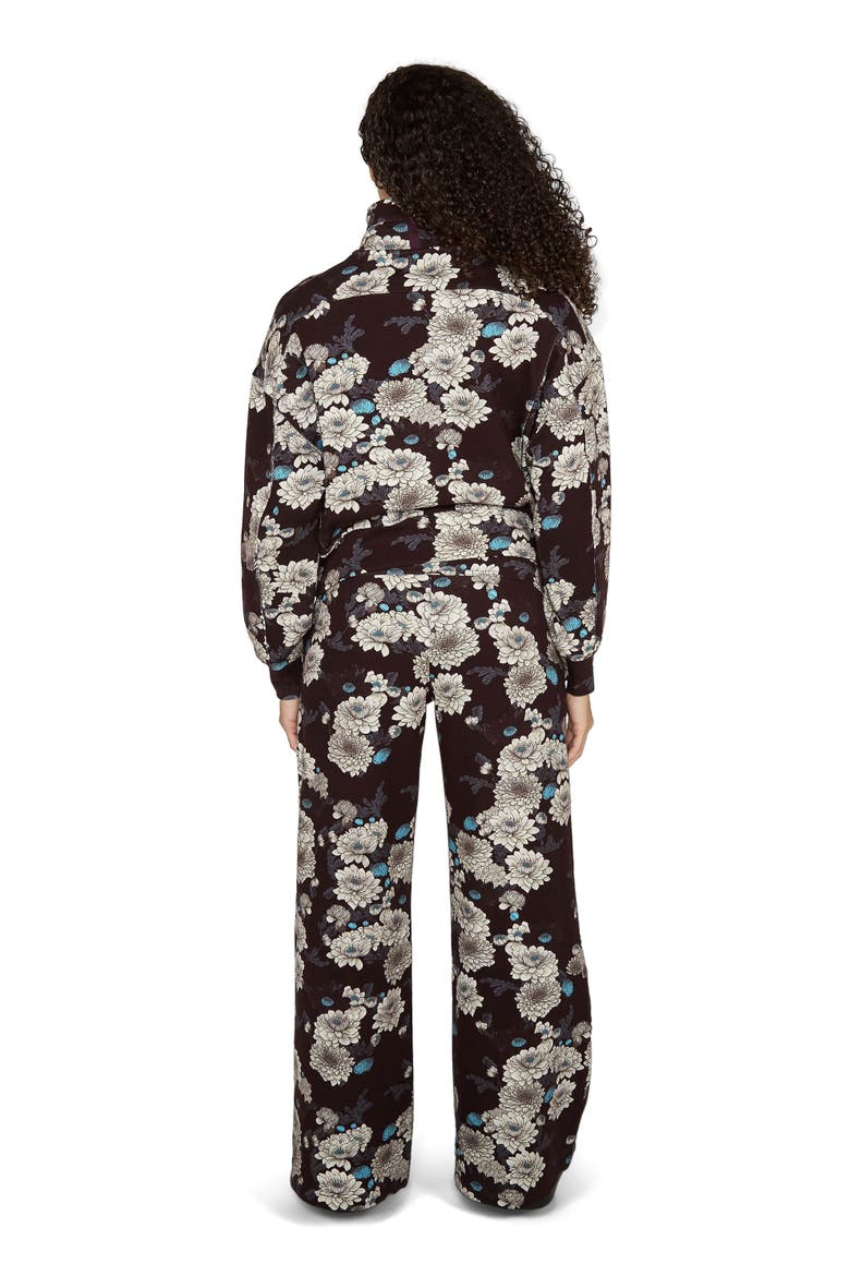 June Brushed Knit Crop Jacket, Alternate, color, Serious Floral Black