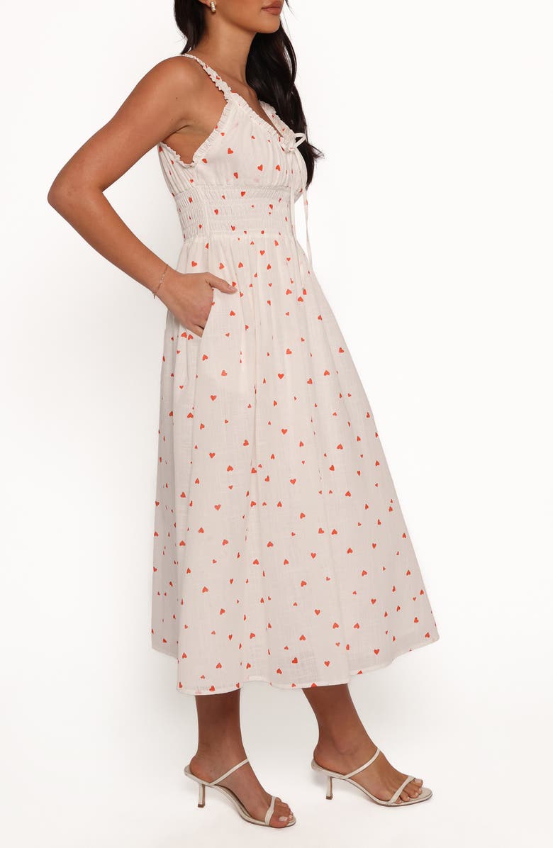 Petal & Pup Auguste Smocked Milkmaid Sundress, Alternate, color, Ditsy Heart