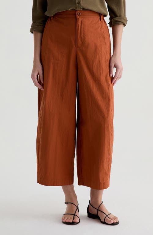 Ag Jasmin Relaxed High Waist Ankle Barrel Leg Pants In Orange