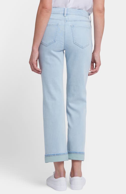 Nydj Marilyn Color Cuff Ankle Straight Leg Jeans In Clear Waters