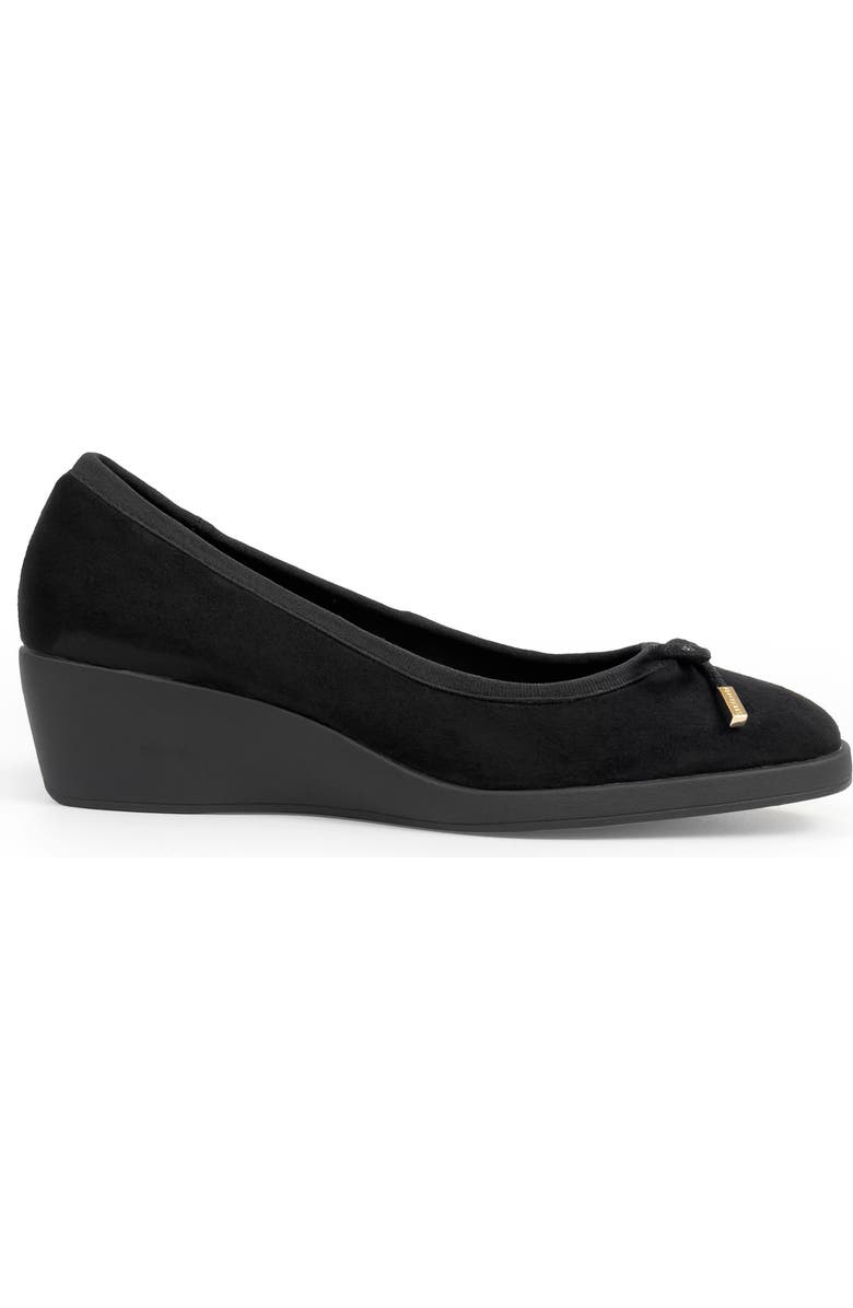 Aerosoles Tema Ballet Wedge Pump, Alternate, color, Black Faux Suede