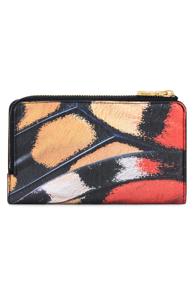 Feather Print Medium Wallet, Alternate, color, MULTI