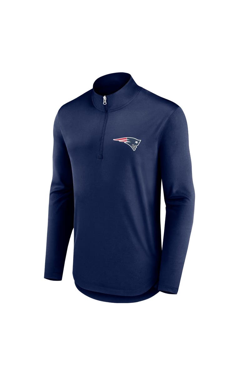 FANATICS Men's Fanatics Branded Navy New England Patriots Quarterback Quarter-Zip Top, Alternate, color, Navy