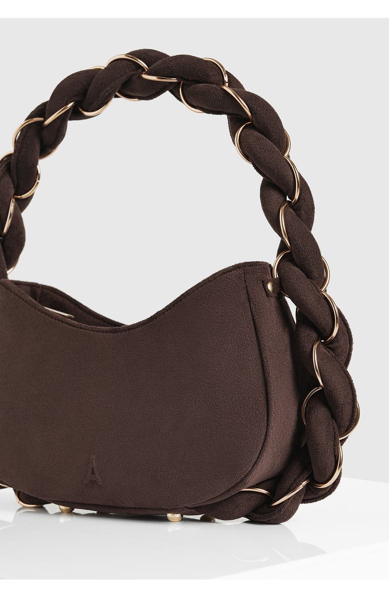 Manière De Voir Somme Suede Handbag, Alternate, color, Brown