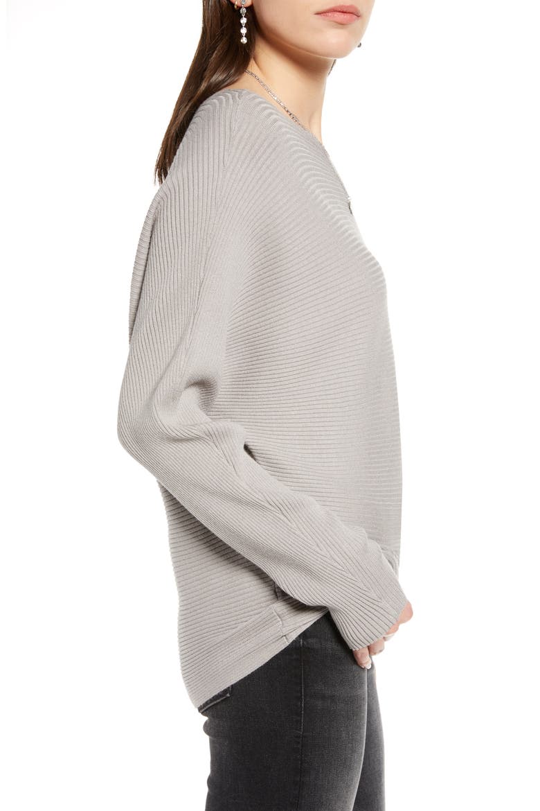 One-Shoulder Pullover, Alternate, color, GREY OPAL