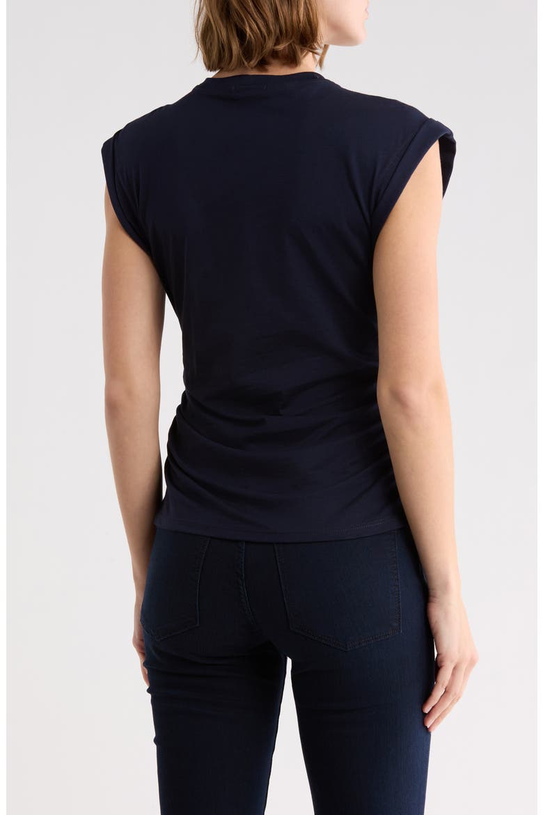 Nia Ruched T-Shirt, Alternate, color, MARITIME NAVY