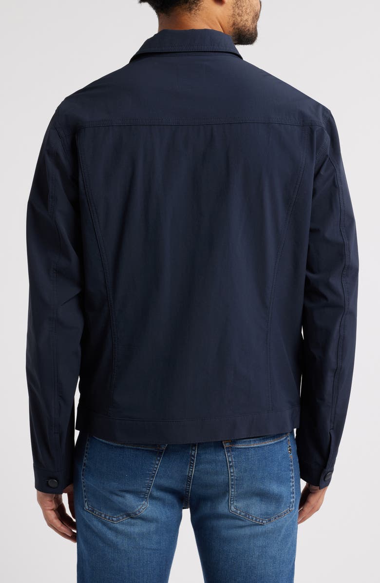 BOSS Carper Stretch Nylon Snap-Up Jacket, Alternate, color, Dark Blue