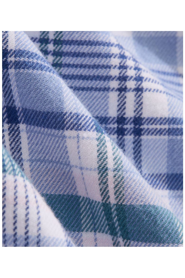 Stretch Plaid Flannel Shirt, Alternate, color, BRACKISH BLUE