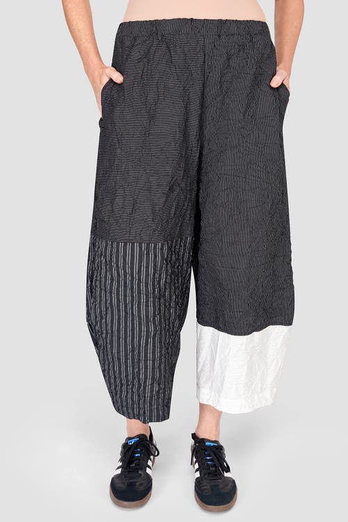 ALEMBIKA ALEMBIKA PATCHWORK CROPPED OVAL SILHOUETTE PANTS