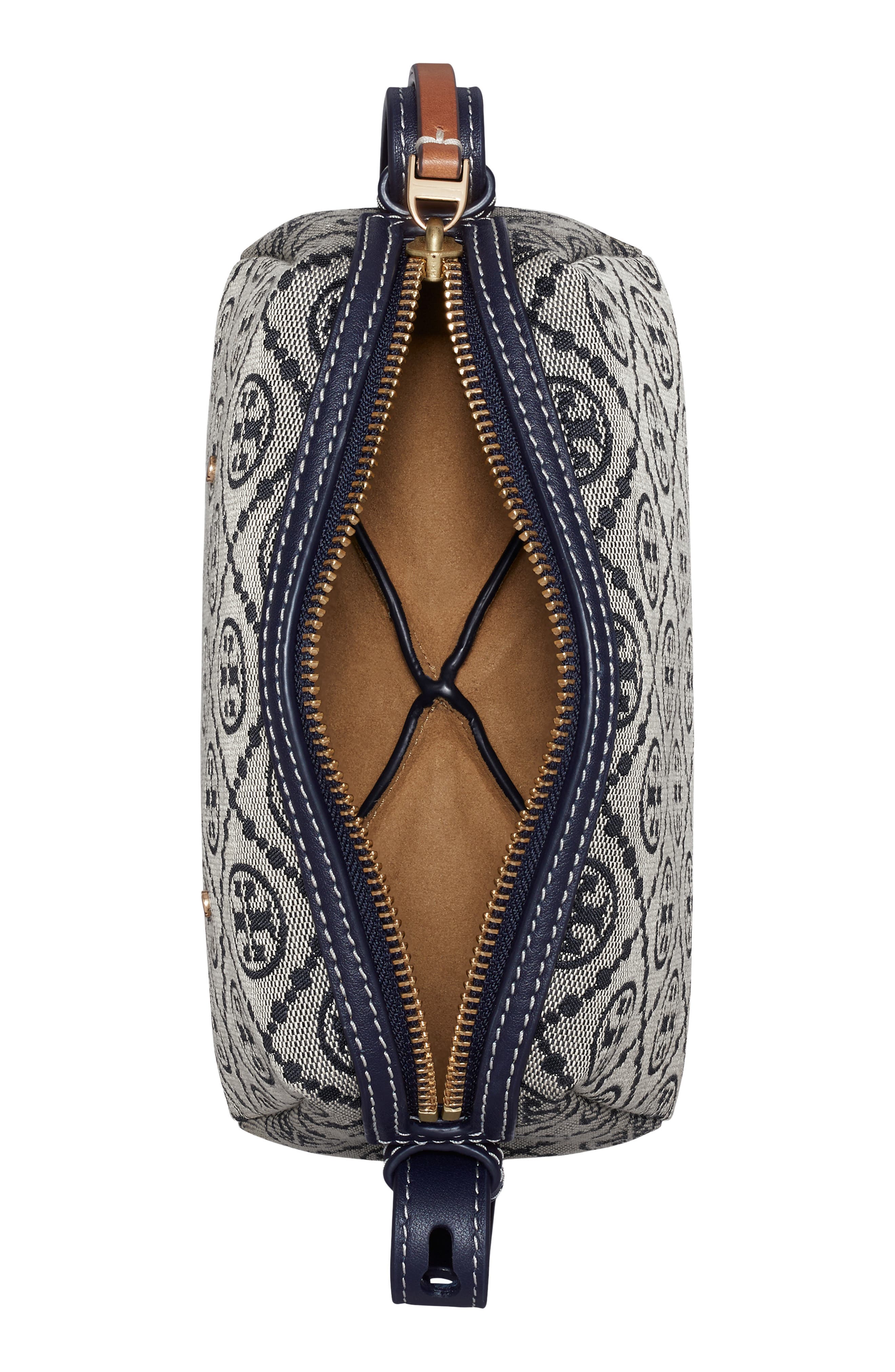 Romy T Monogram Soft Crossbody Bag, Alternate, color, TORY NAVY