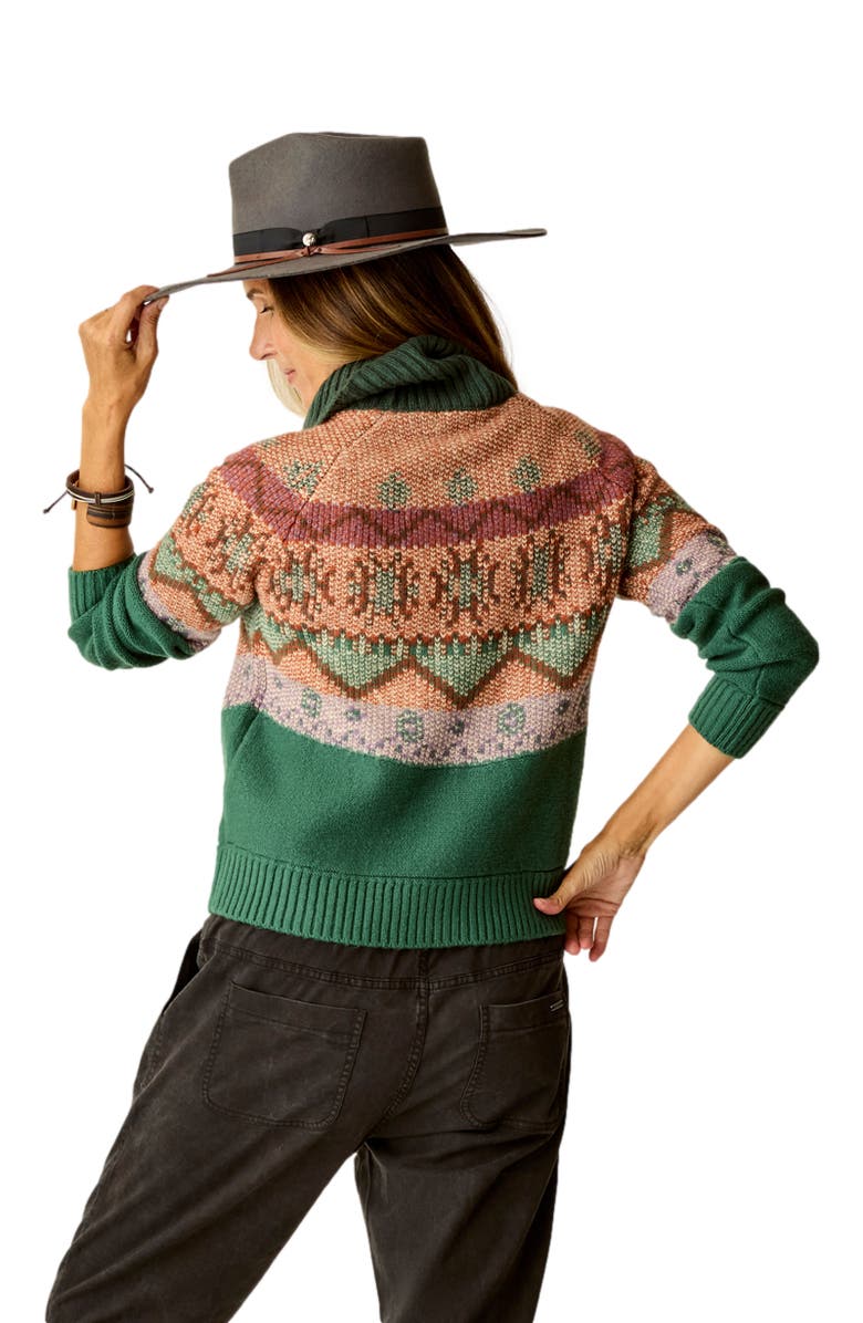 Carve Designs Neve Fairisle Turtleneck, Alternate, color, Bistro Fairisle