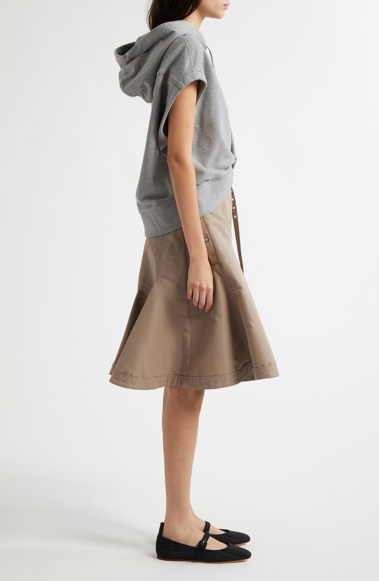 3.1 Phillip Lim Mixed Media Hoodie Dress, Alternate, color, Grey Melange Portobello