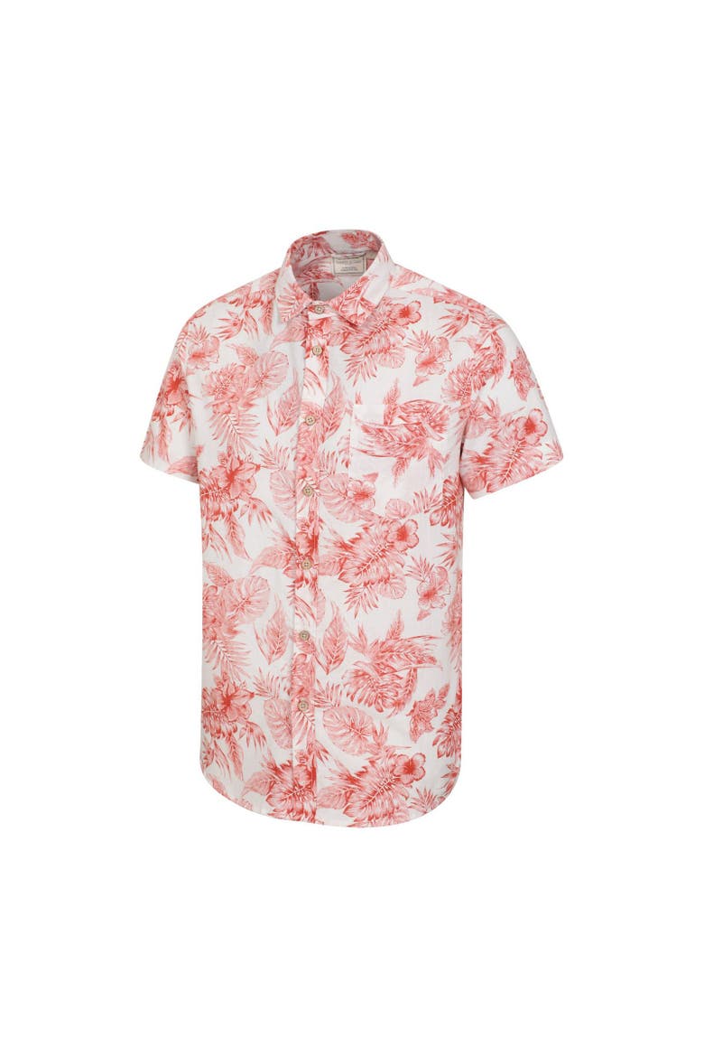 Tropical Leaves Shirt, Alternate, color, Rust and White
