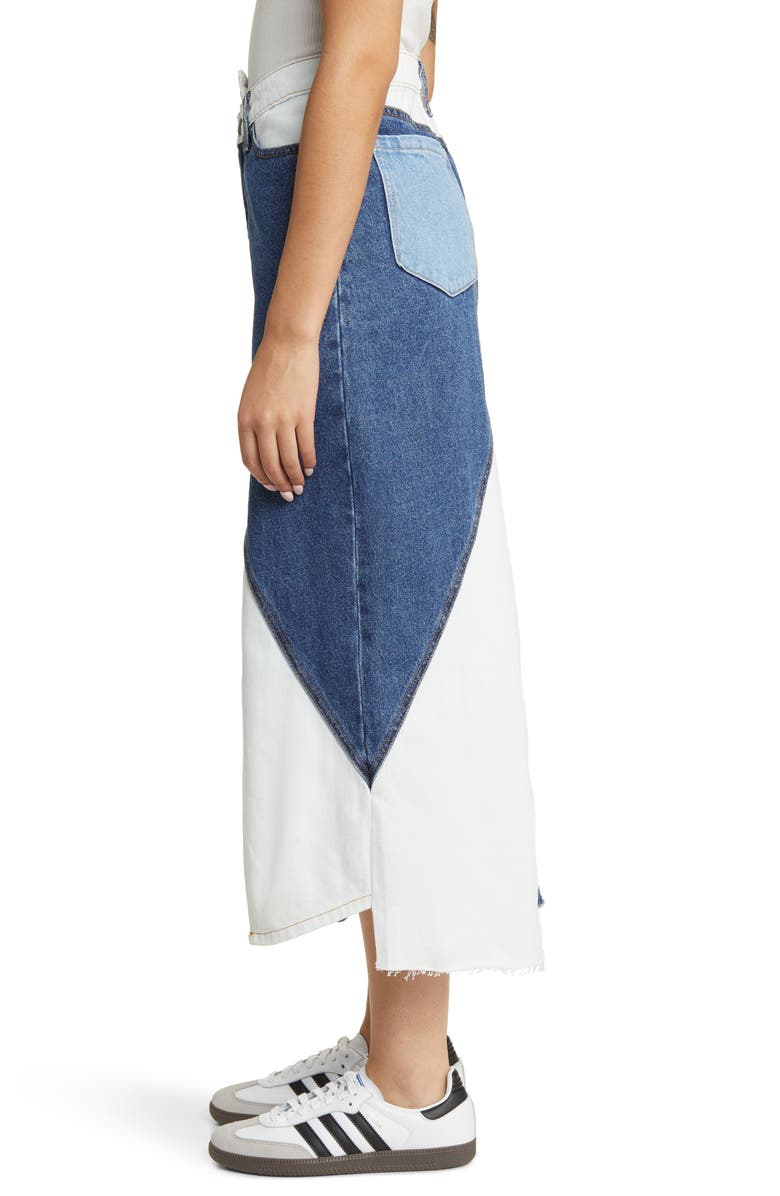 PTCL Patchwork Denim Skirt, Alternate, color, 