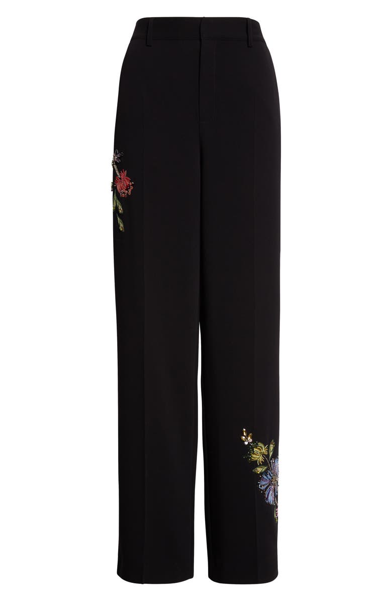 Cinq à Sept Floral Harlan Pants, Alternate, color, Black/ Multi