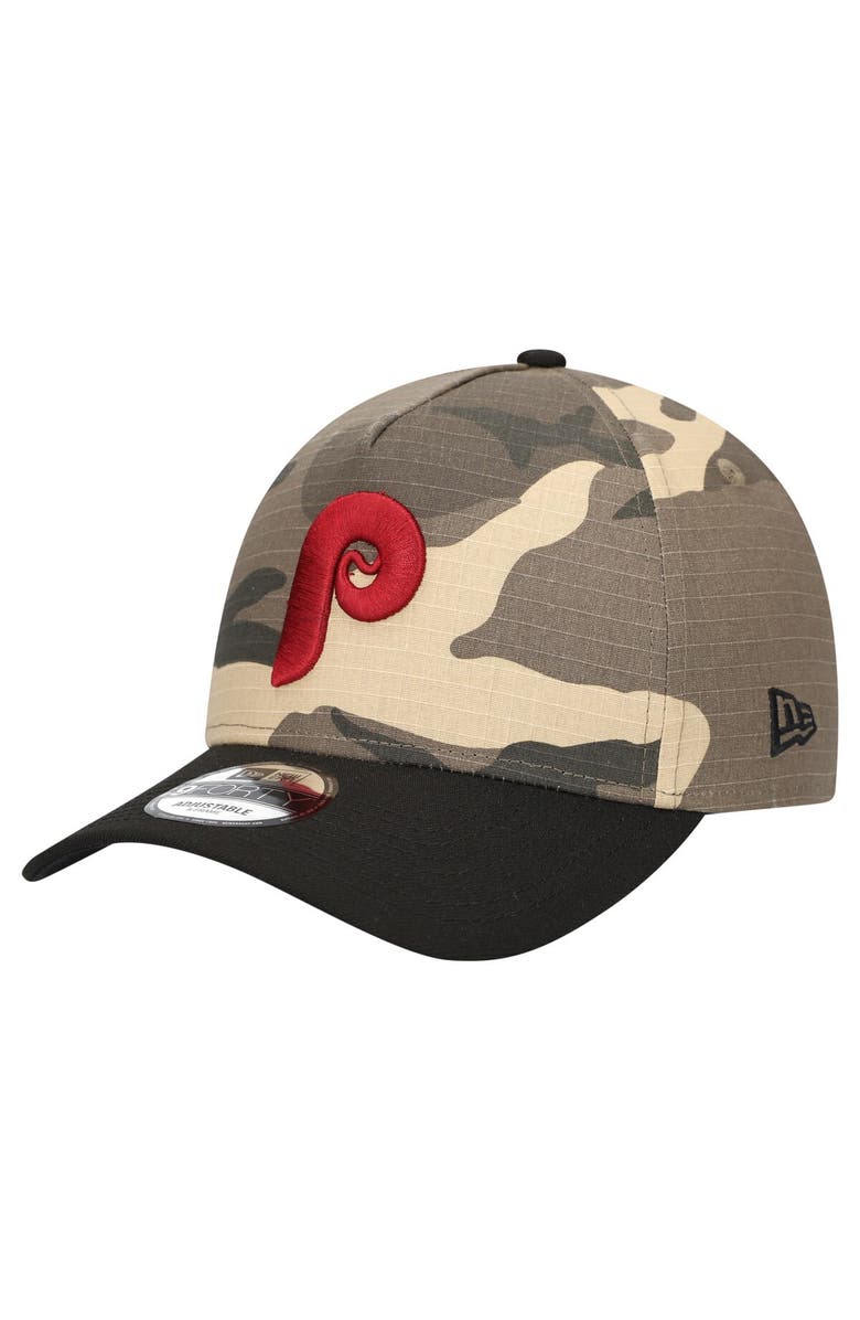 New Era Men's New Era Philadelphia Phillies Camo Crown A-Frame 9FORTY Adjustable Hat, Alternate, color,