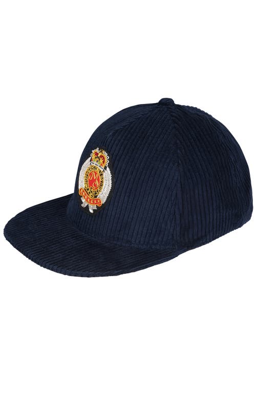 Members Only Corduroy Baseball Cap In Blue