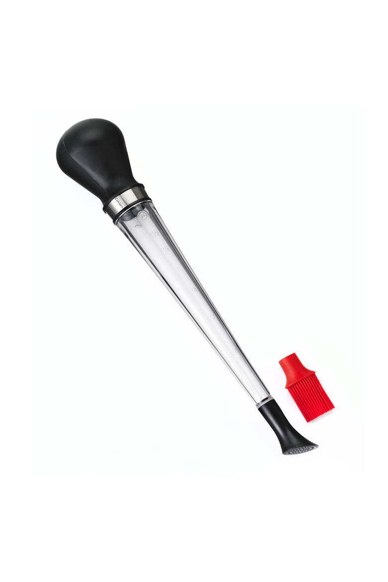 3-in-1 Poultry Baster and Brush, Main, color, Black