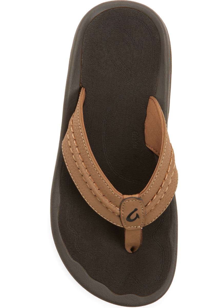 OluKai Hokua Flip Flop, Alternate, color, Rock / Black