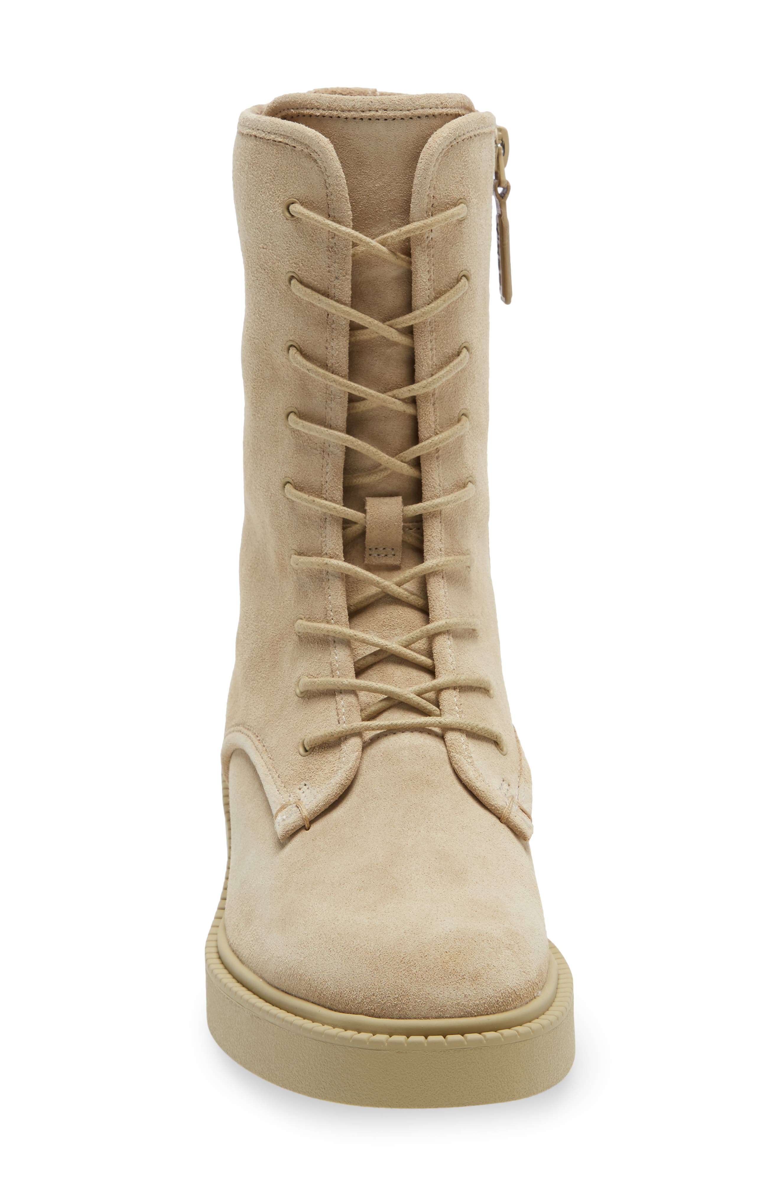 Kady Lace-Up Leather Bootie, Alternate, color, DOE