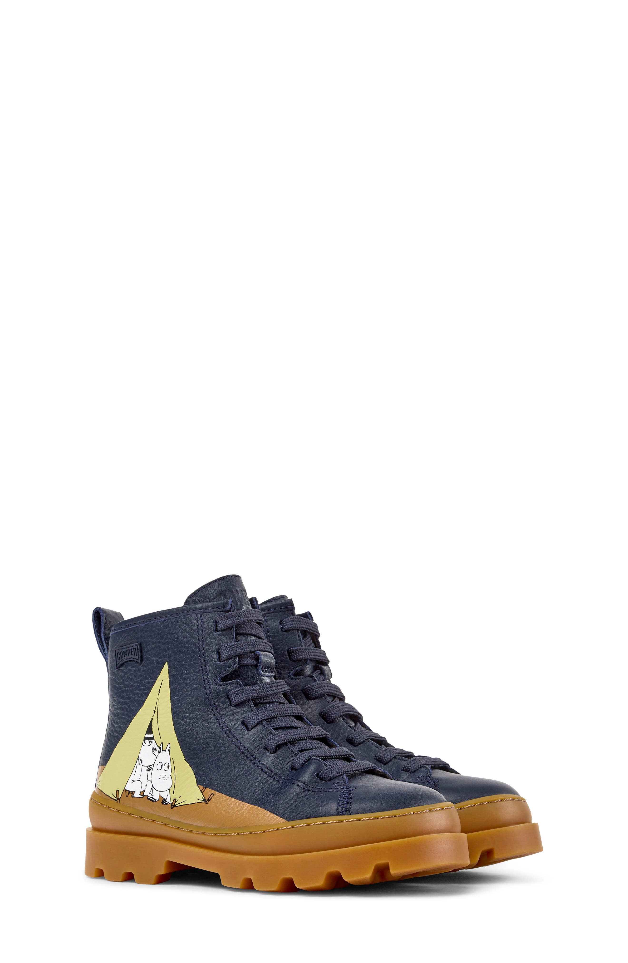 Kids' Brutus Twins Leather Boot, Main, color, DARK BLUE