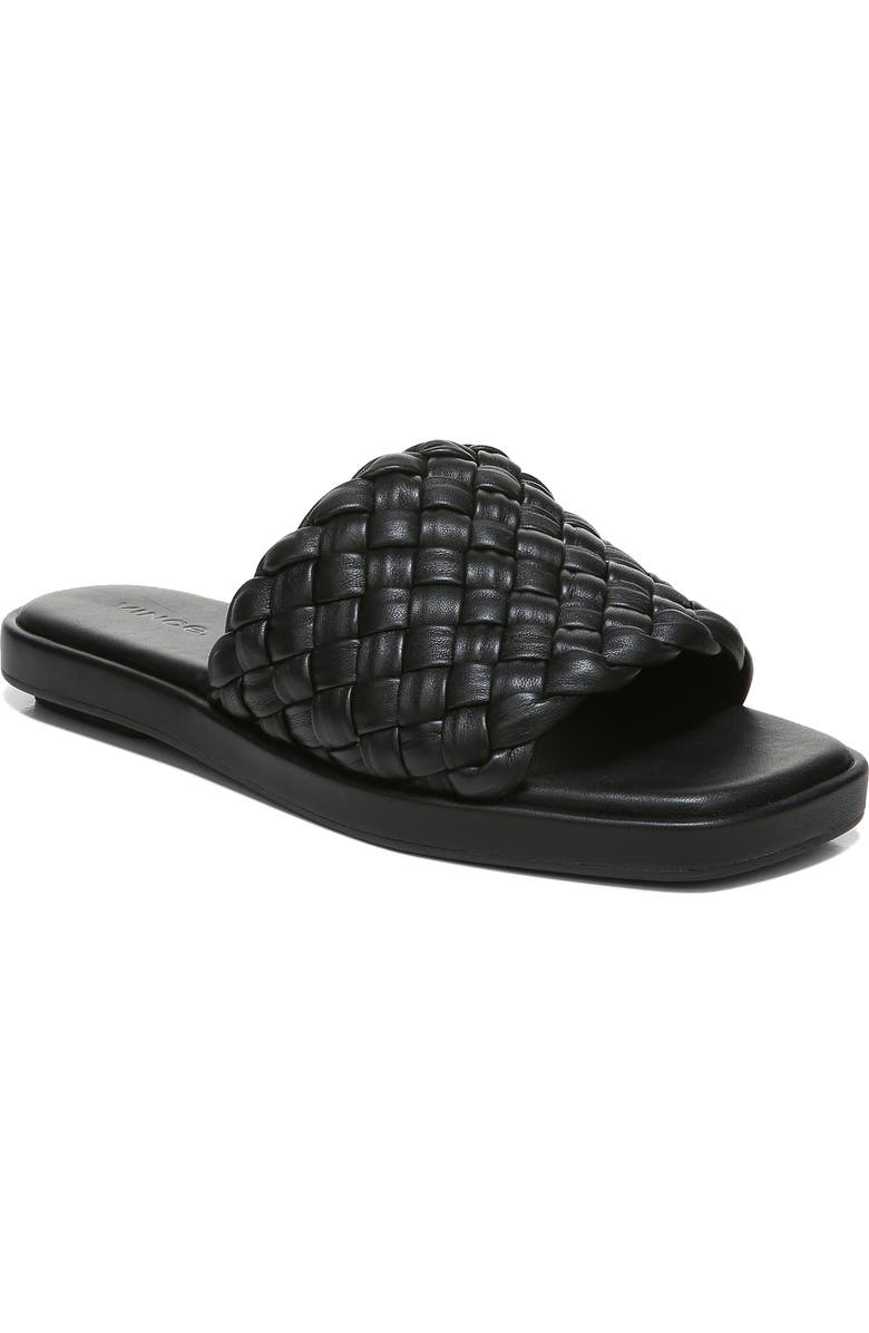 Vince Rumi Woven Leather Slide Sandal, Main, color,