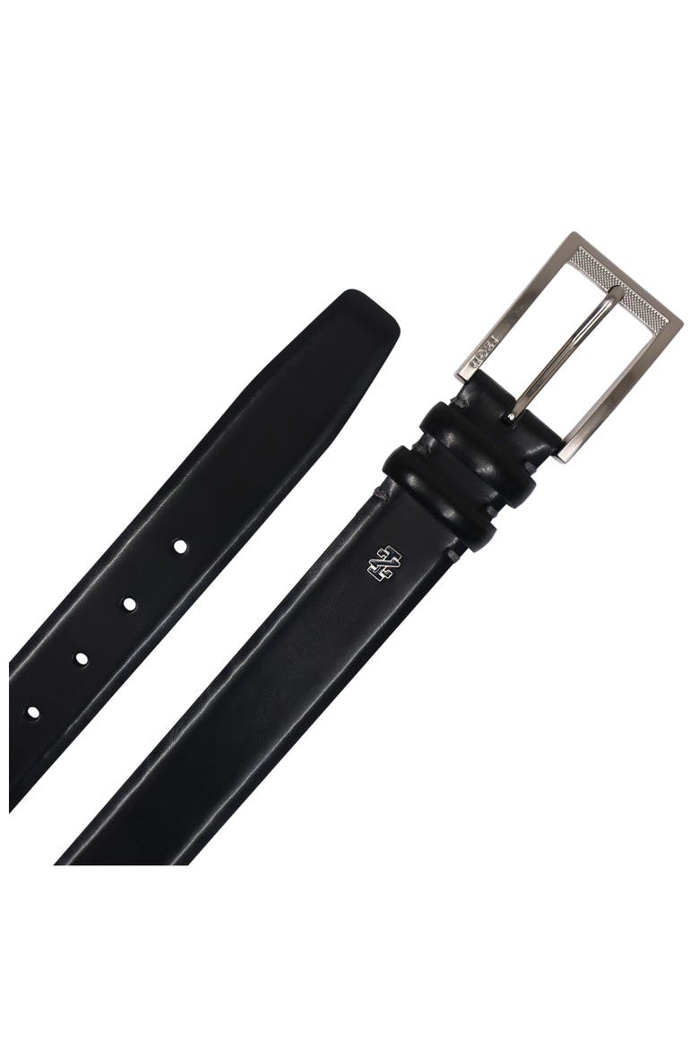 Mens Leather Dress Belt, Alternate, color, Black
