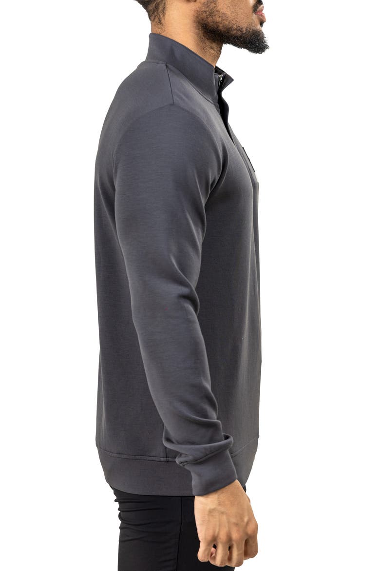 Marthyr Quarter Zip Pullover, Alternate, color, GREY