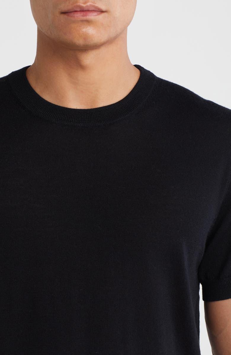 Nordstrom Short Sleeve Merino Wool & Silk Crewneck Sweater, Alternate, color,