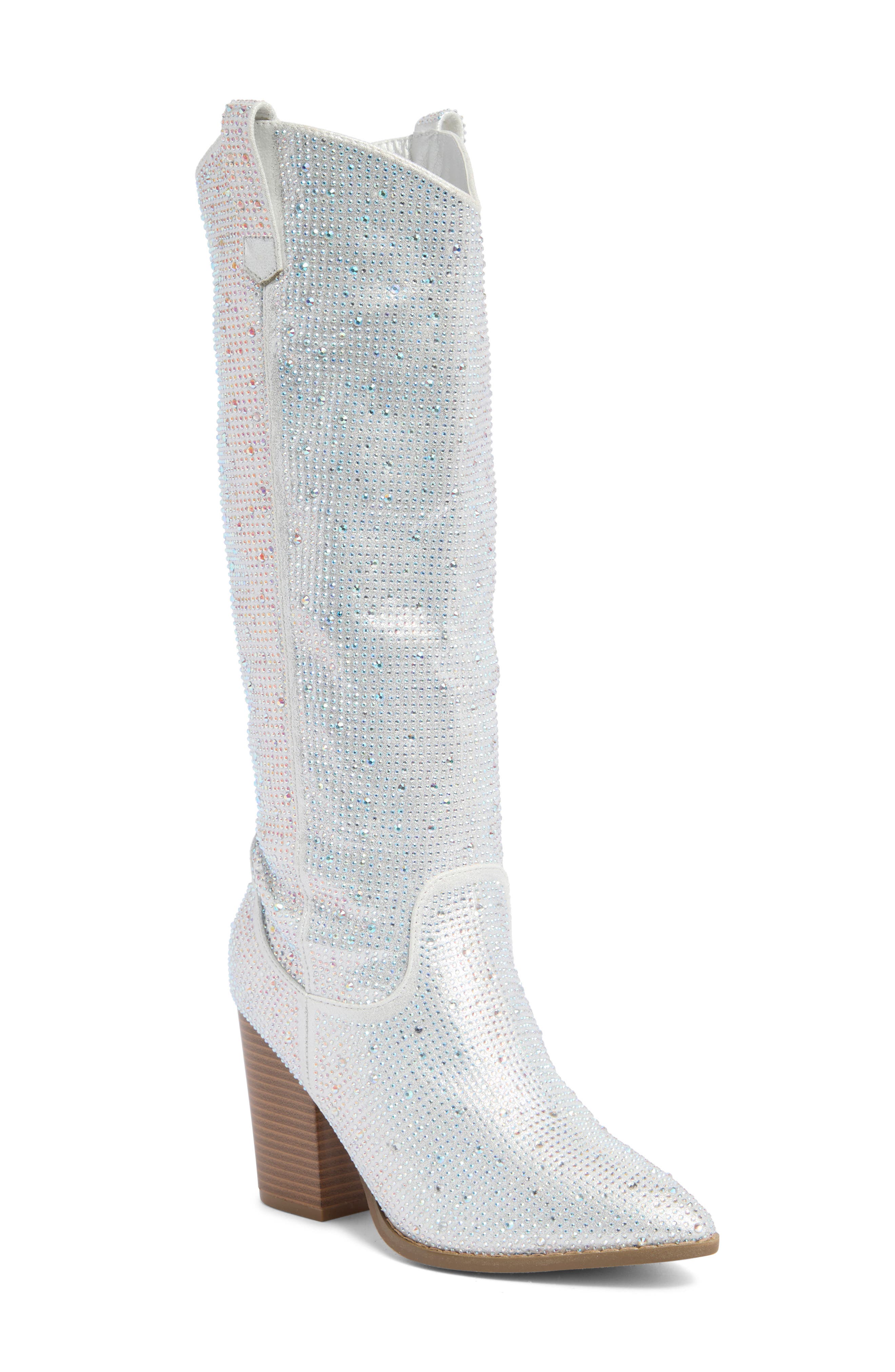 TOP GUY SHOES Imogen Embellished Western Boot, Main, color, 