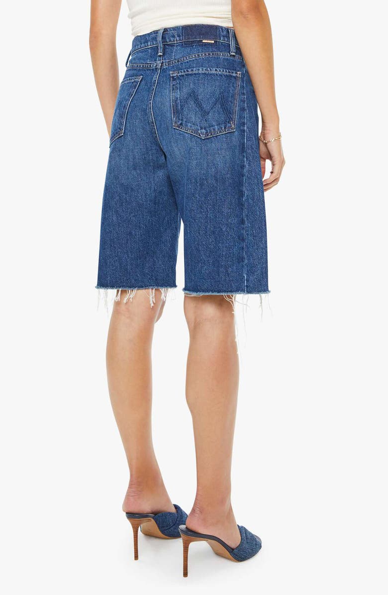 MOTHER The Half-Pipe Frayed High Waist Bermuda Shorts, Alternate, color, Did You Bring Me Anything