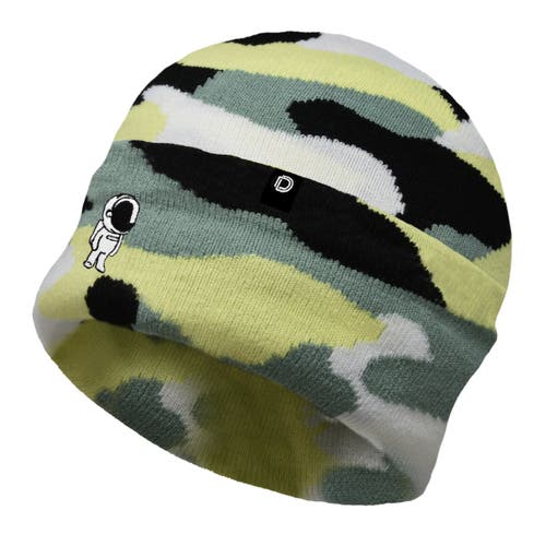 Dalix Astronaut Beanie In Green Camo