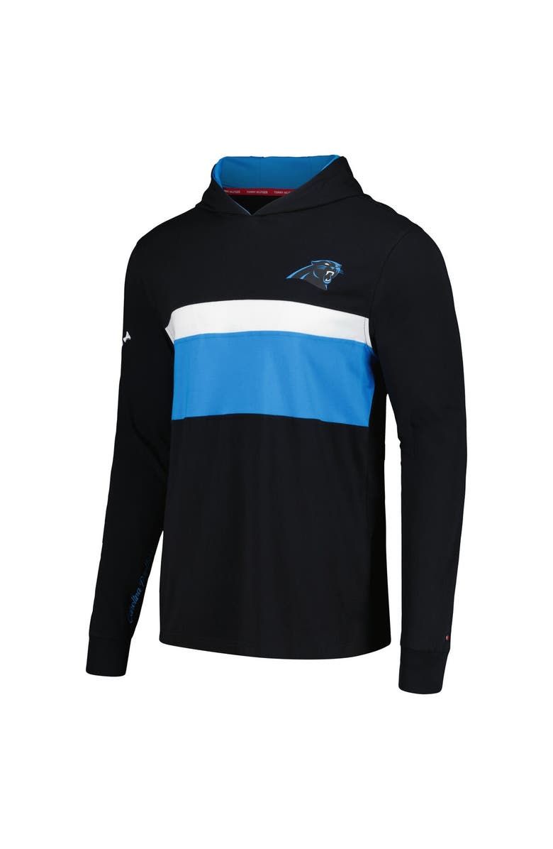 Tommy Hilfiger Men's Tommy Hilfiger Black Carolina Panthers Morgan Long Sleeve Hoodie T-Shirt, Alternate, color, Black