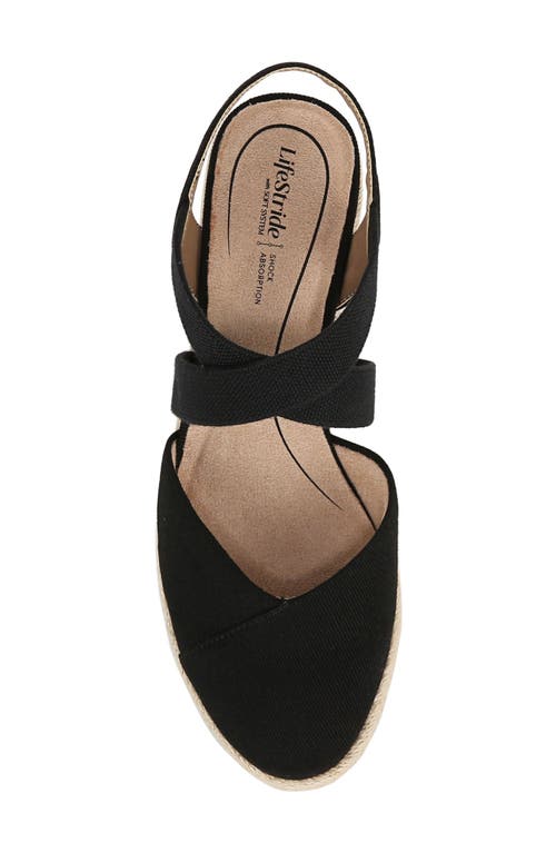 LIFESTRIDE LIFESTRIDE KIMBALL SLINGBACK ESPADRILLE PLATFORM WEDGE 