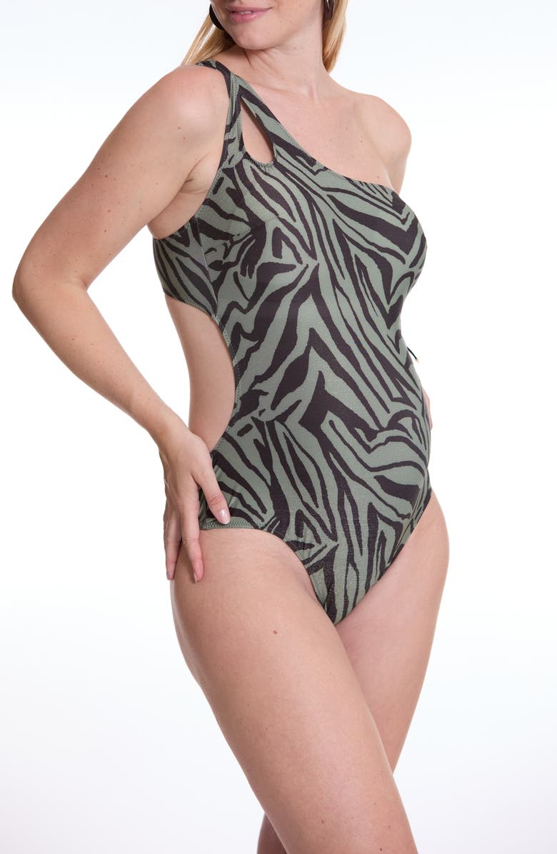 Cache Coeur Safari Maternity Trikini, Main, color, Khaki