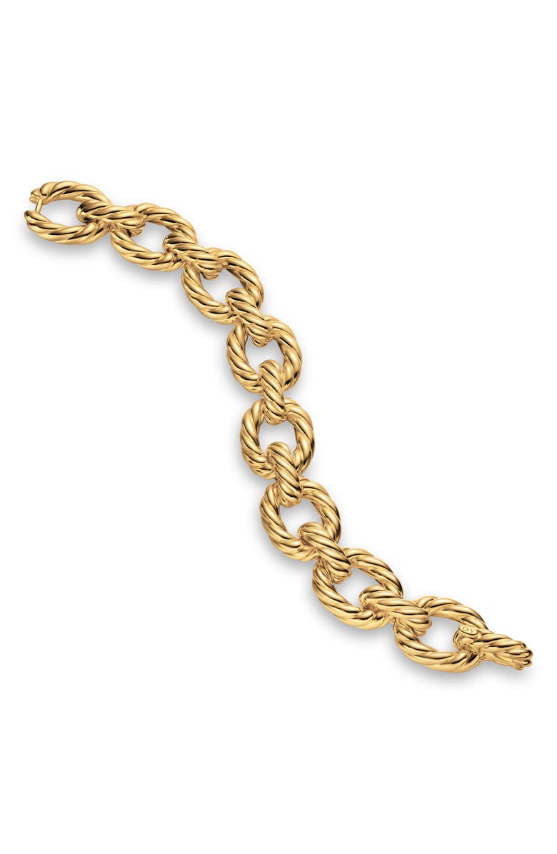 David Yurman Sculpted Cable Oval Link Bracelet, Alternate, color, Gold