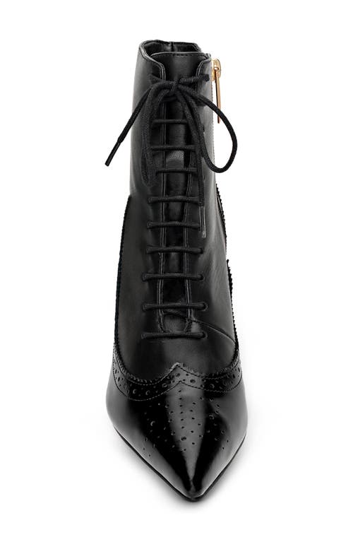 L'agence Fayette Lace-up Bootie In Black