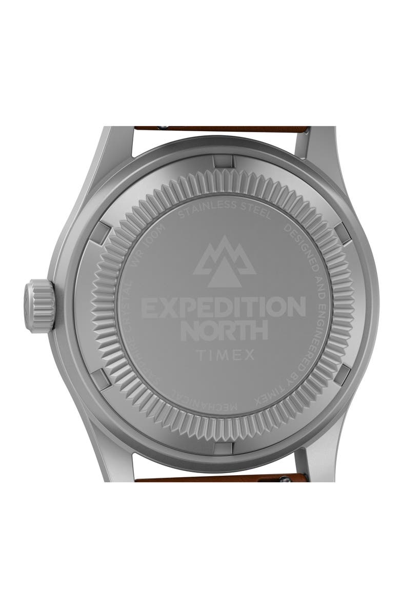 Timex<sup>®</sup> Expedition North Field Post Mechanical Leather Strap Watch, 38mm, Alternate, color, 