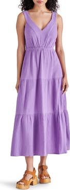 Steve Madden Amira Tiered Cotton Midi Dress