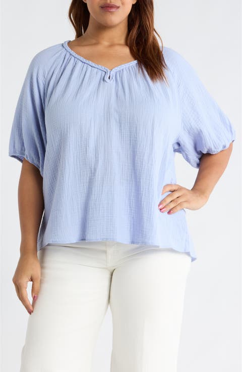 Xyla Cotton Gauze Top (Plus)