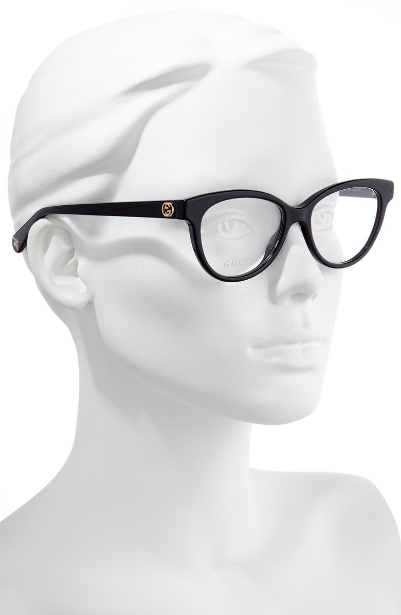 Gucci 52mm Cat Eye Optical Glasses, Alternate, color,