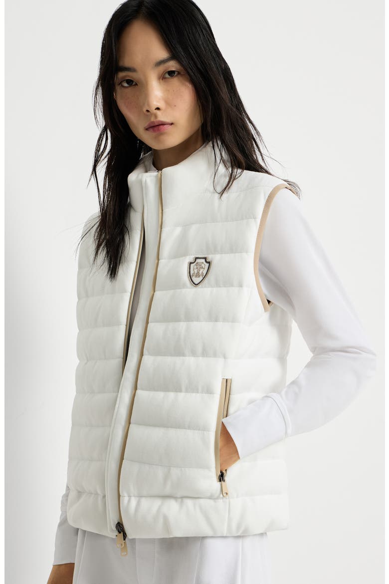Down vest, Alternate, color, White