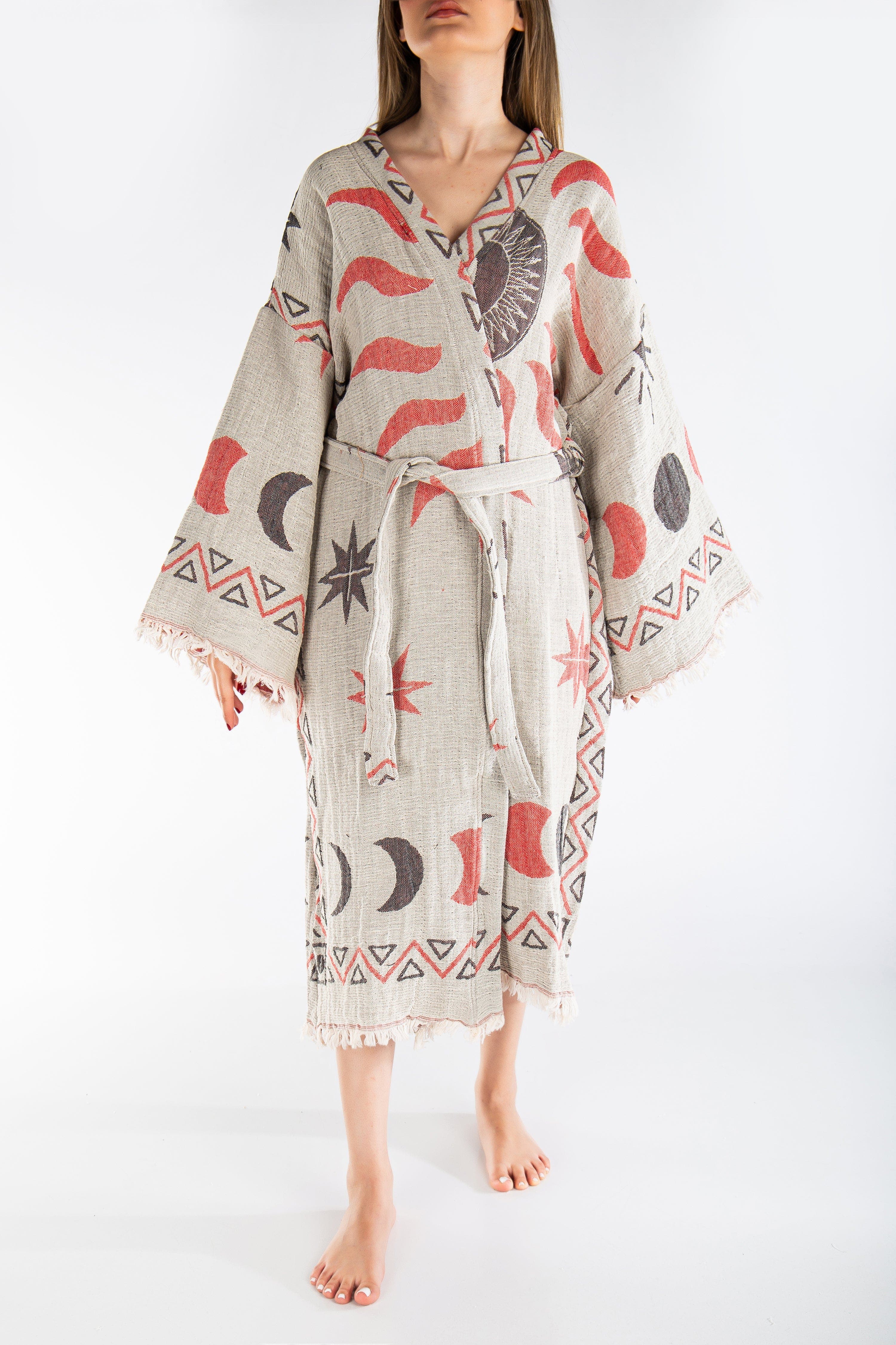 Forever & Always Shoes Evora Handmade Cotton Boho Robe Cover-Up (Women ...