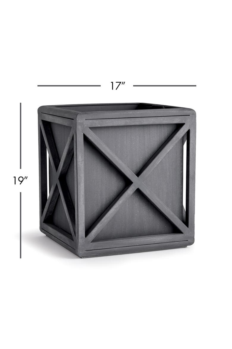 Terrazza Outdoor Planter, Alternate, color, Black