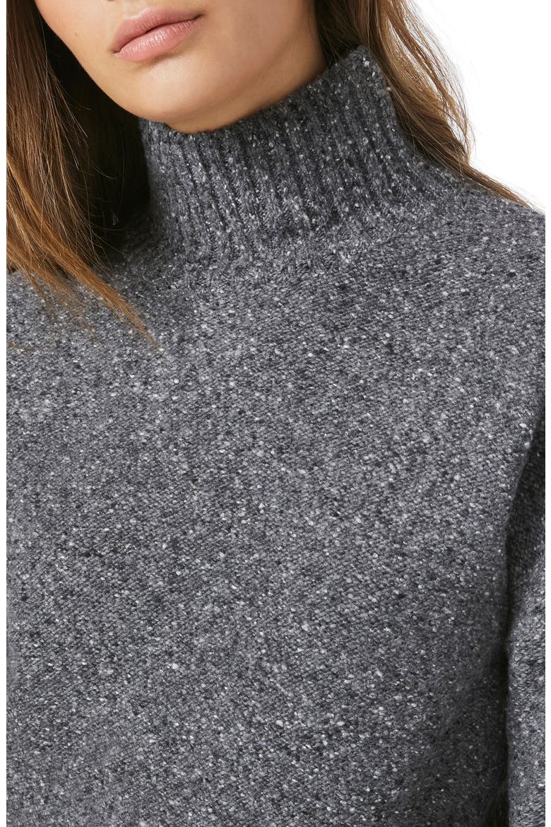 High/Low Turtleneck Sweater, Alternate, color, CHARCOAL MULTI