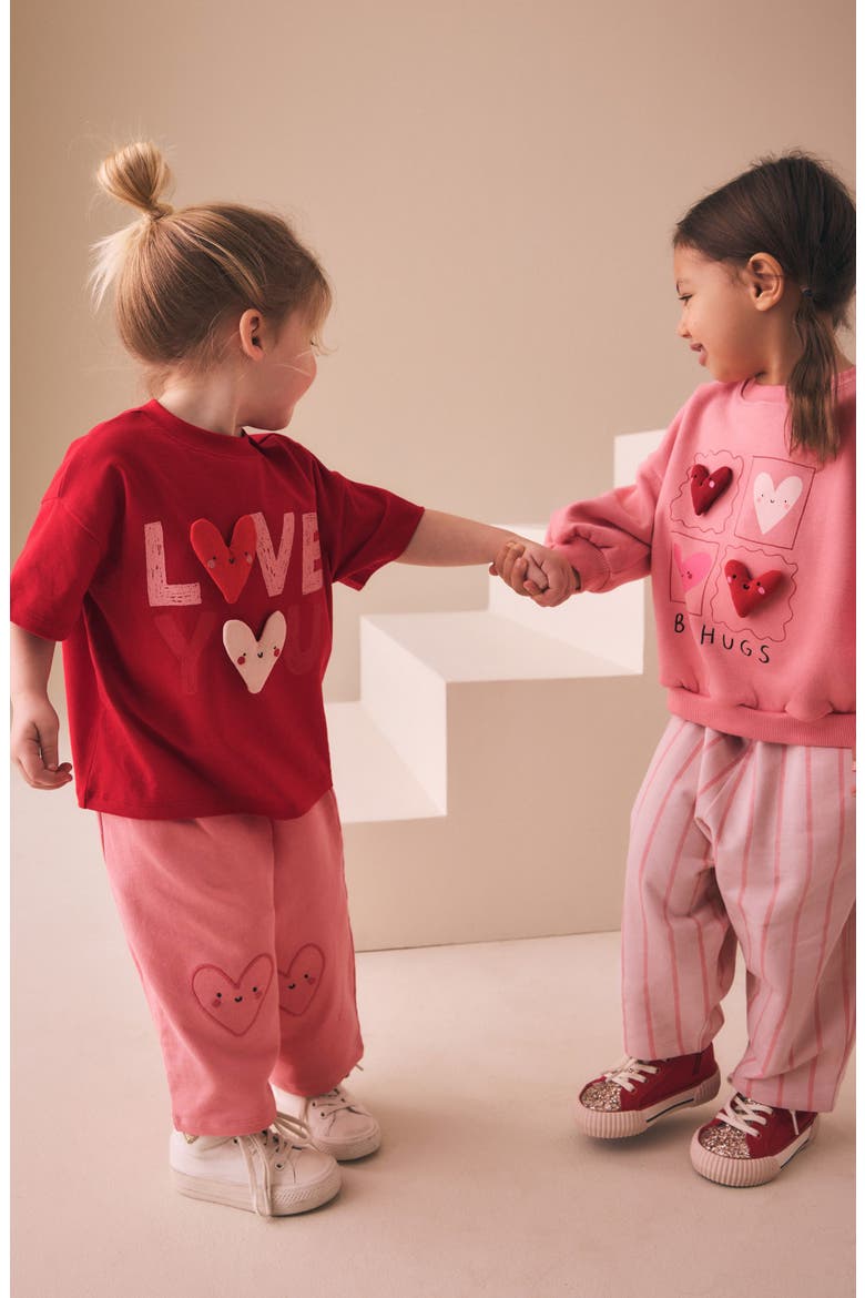 Kids' Assorted 4-Pack T-Shirt, Sweatshirt & Pants Set, Alternate, color, MULTI PINK